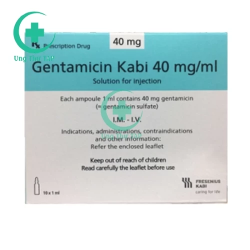 Gentamicin Kabi 40mg/Ml - Thuốc điều trị nhiễm khuẩn nặng toàn thân